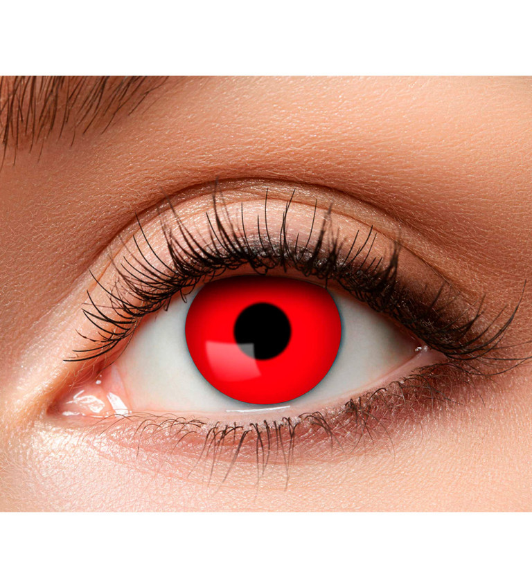 Červené kontaktní čočky