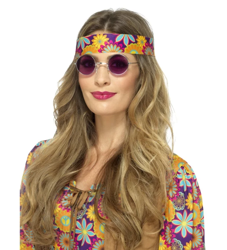 Hippie brýle - fialové