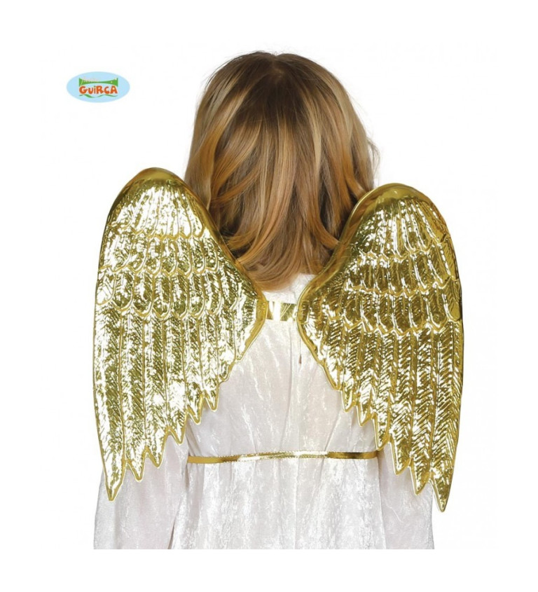 Andělská křídla dětská zlatá