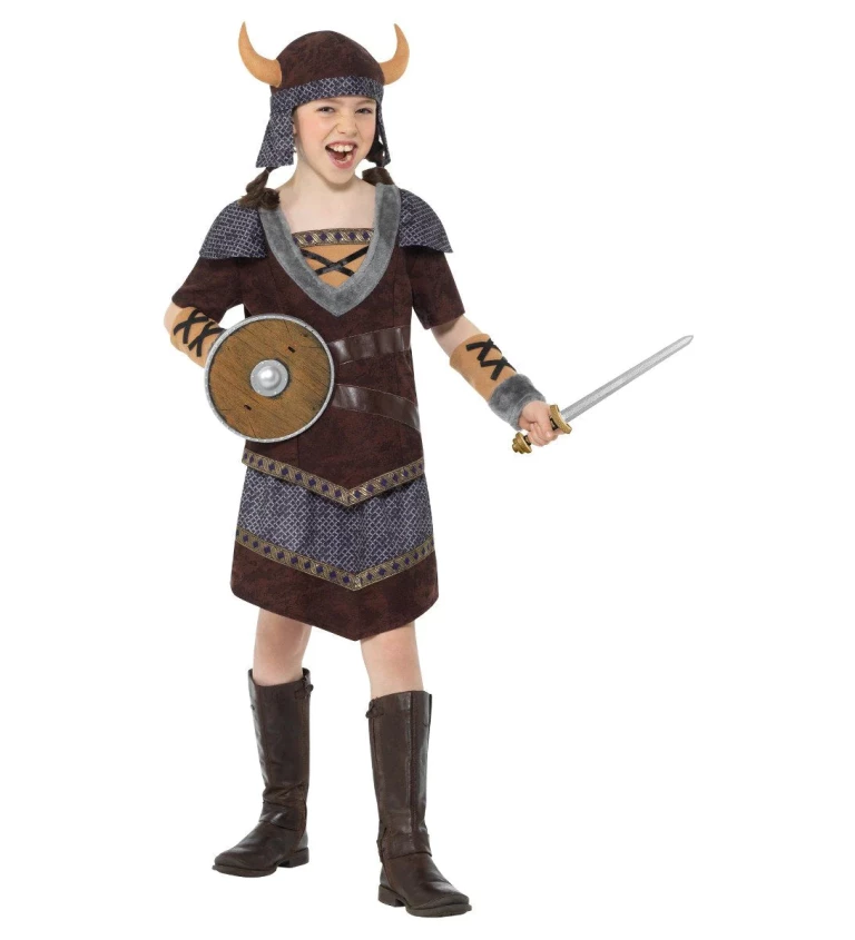 Dětský kostým "Vikingská dívka"