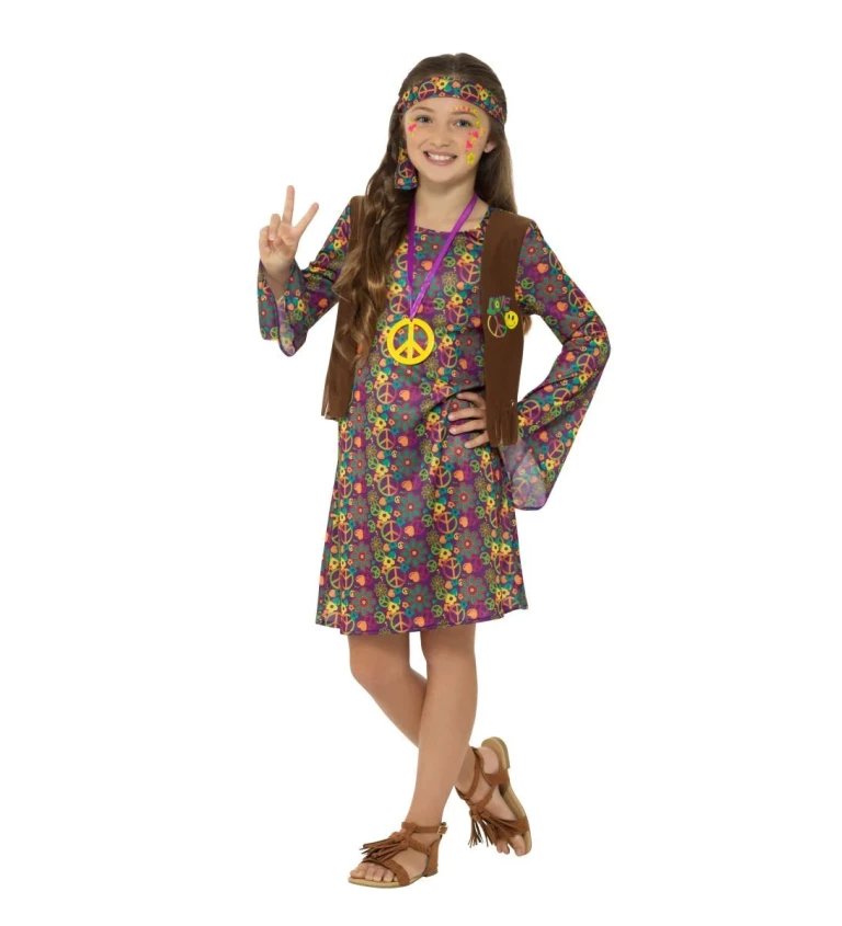 Dětský kostým "Hippie děvče"