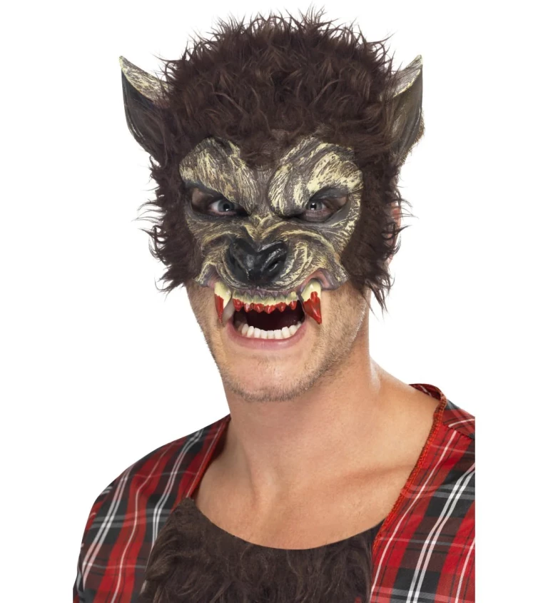 Maska Vlkodlak - na půl obličeje