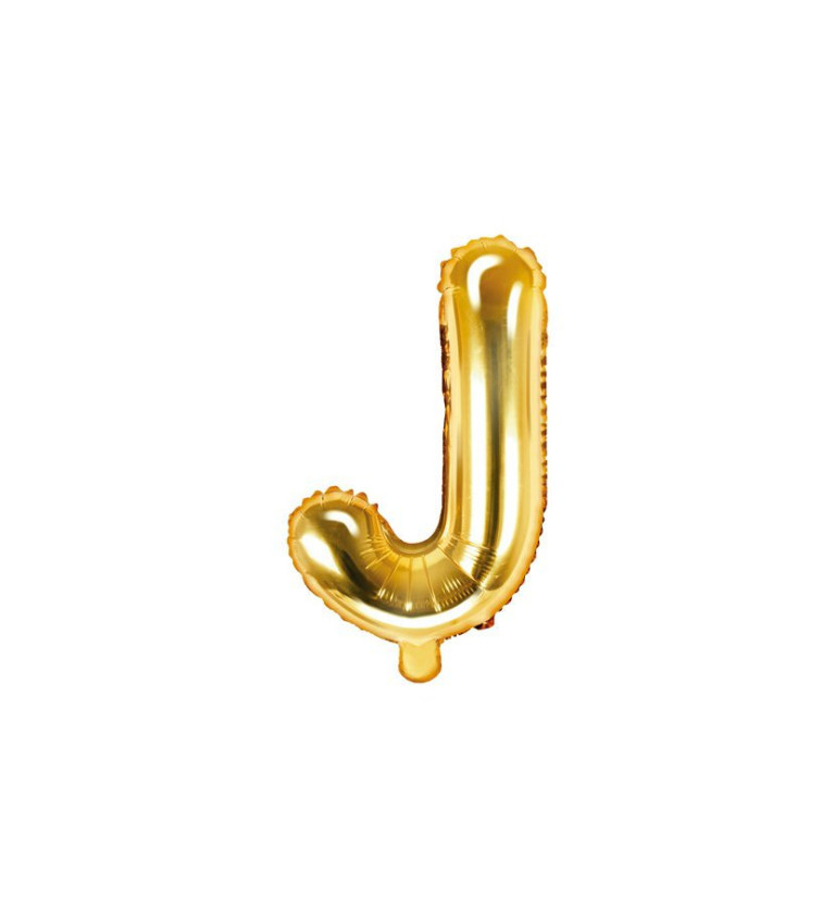 Fóliový balónek - zlaté písmeno J