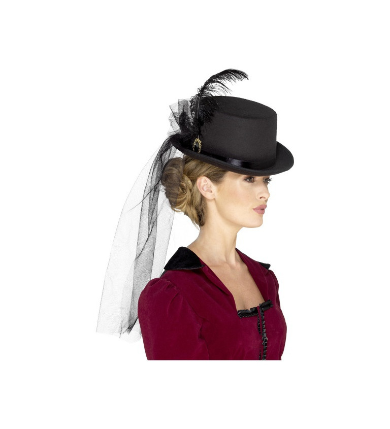 Viktoriánský klobouk, černý