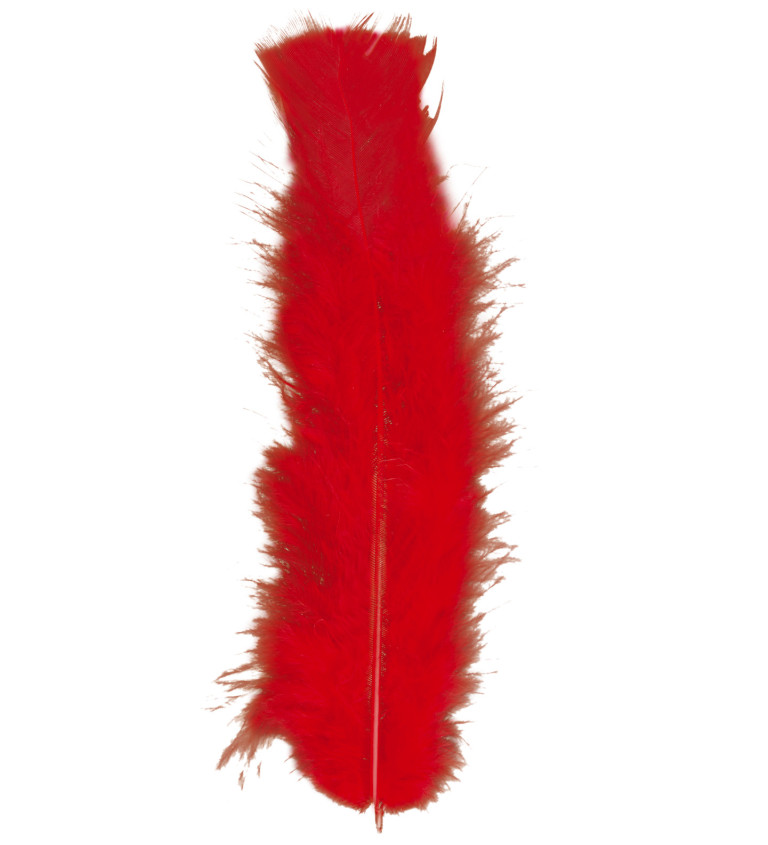 Peříčko, 10 cm - červené