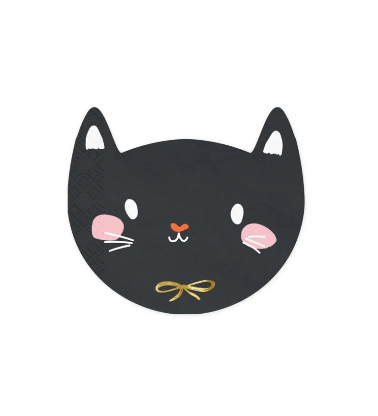 Ubrousky - černá kočička