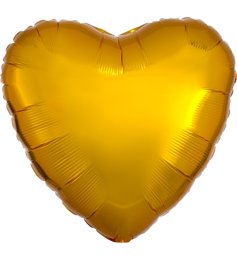Foliový balónek - žluté srdce