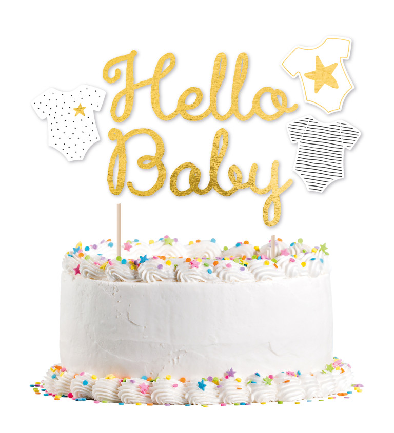 Hello baby - dekorace na dort