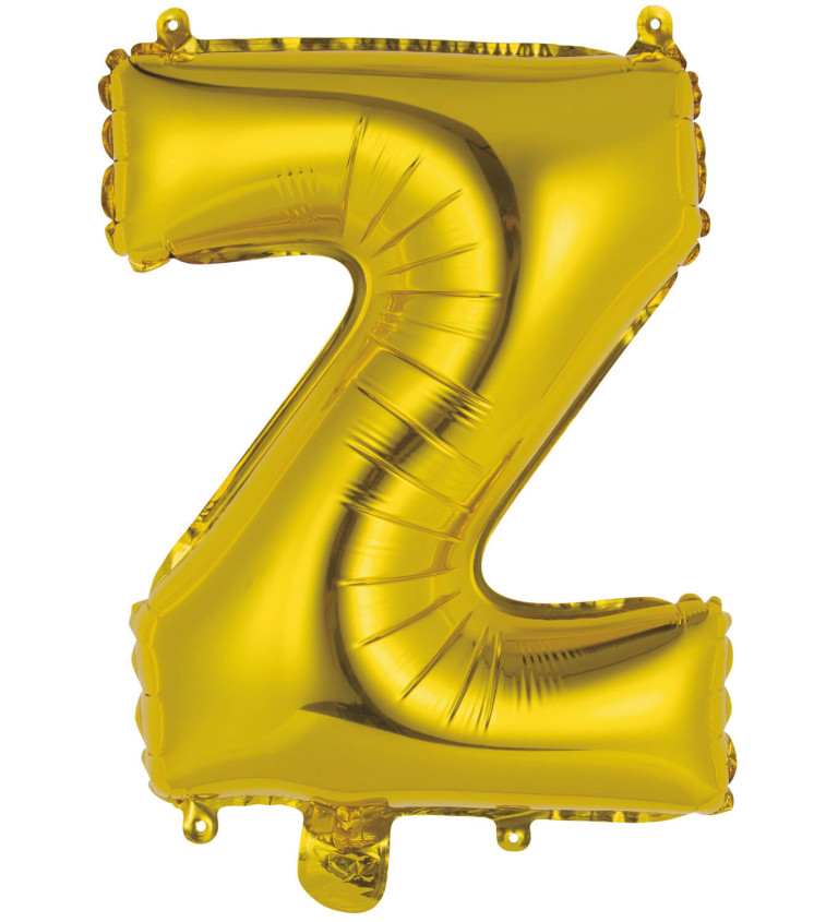 Fóliový balónek malý - zlaté písmeno Z