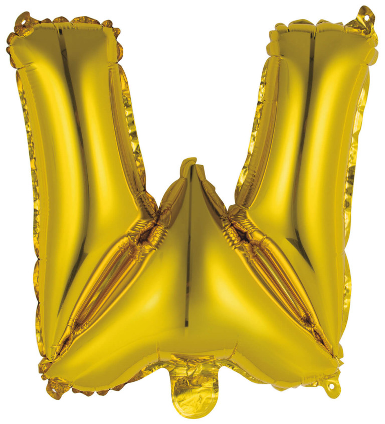 Fóliový balónek malý - zlaté písmeno W
