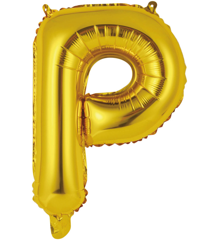 Fóliový mini balónek P - zlatý