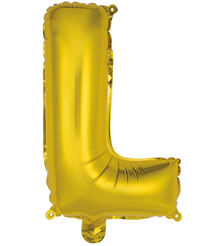 Fóliový mini balónek L - zlatý