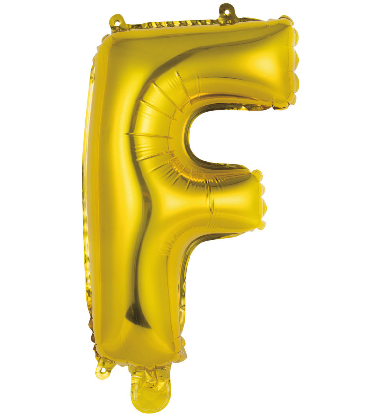 Fóliový balónek malý - zlaté písmeno F