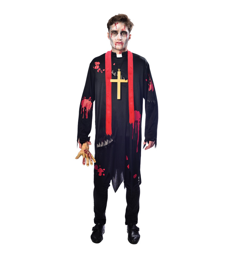Pánský hororový kostým - krvavý kněz