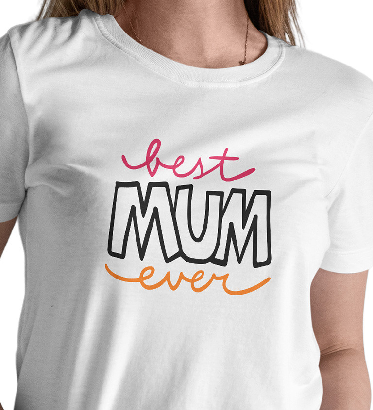 Dámské bílé triko - Best mum ever