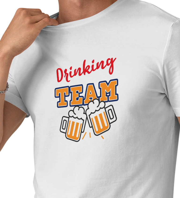 Pánské bílé triko - Drinking team