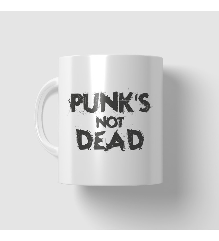 Hrnek s nápisem - Punks not dead