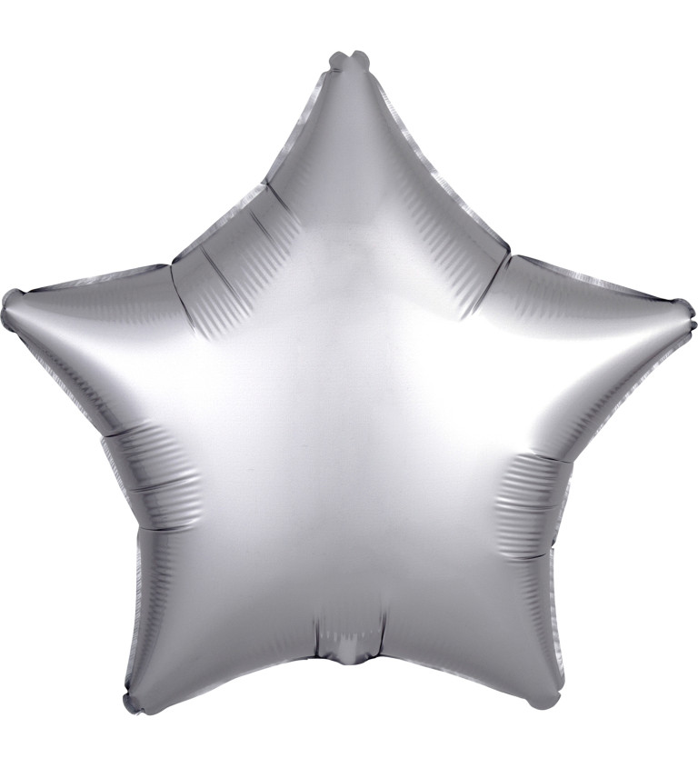 Fóliový balón hvězda stříbrná