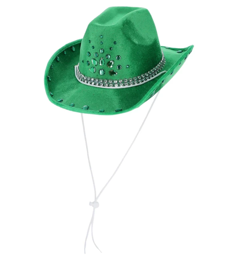 Kovbojský zelený klobouk