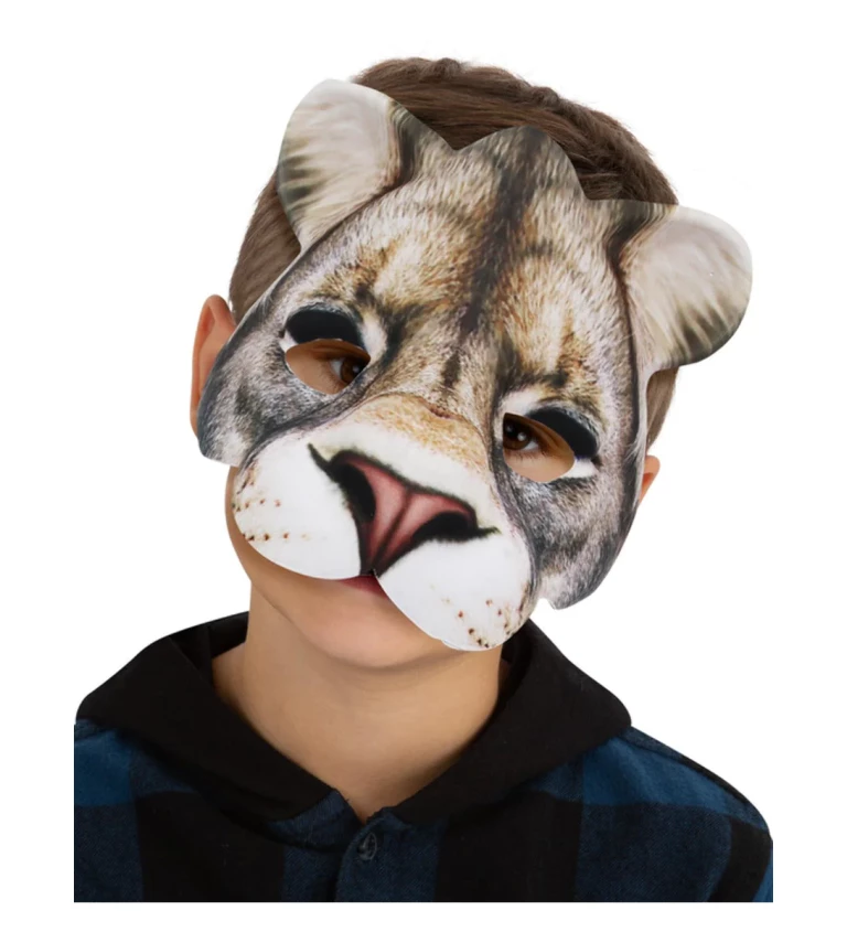 Dětská maska na obličej - lvíček