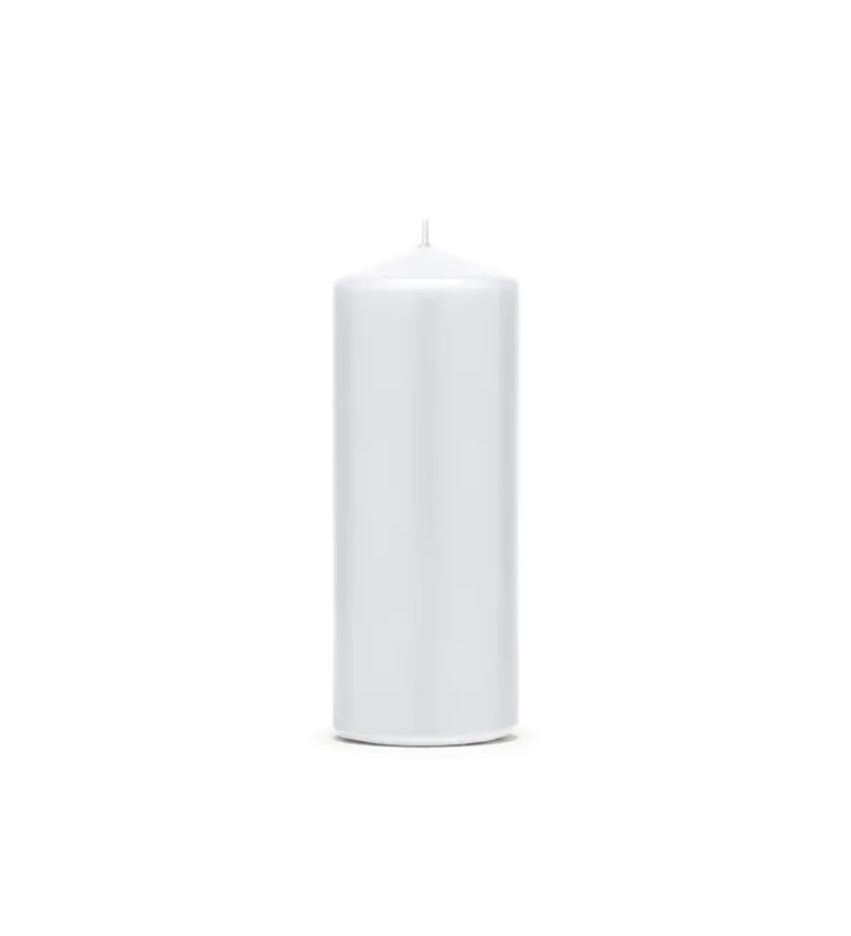 Bílá matná svíčka