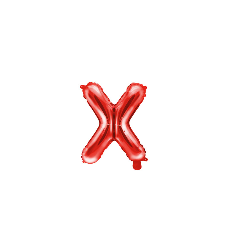 Fóliový balónek X - červený