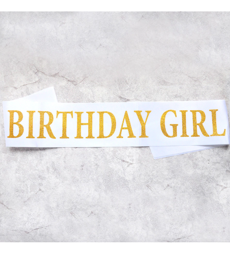 Bílá šerpa - Birthday Girl