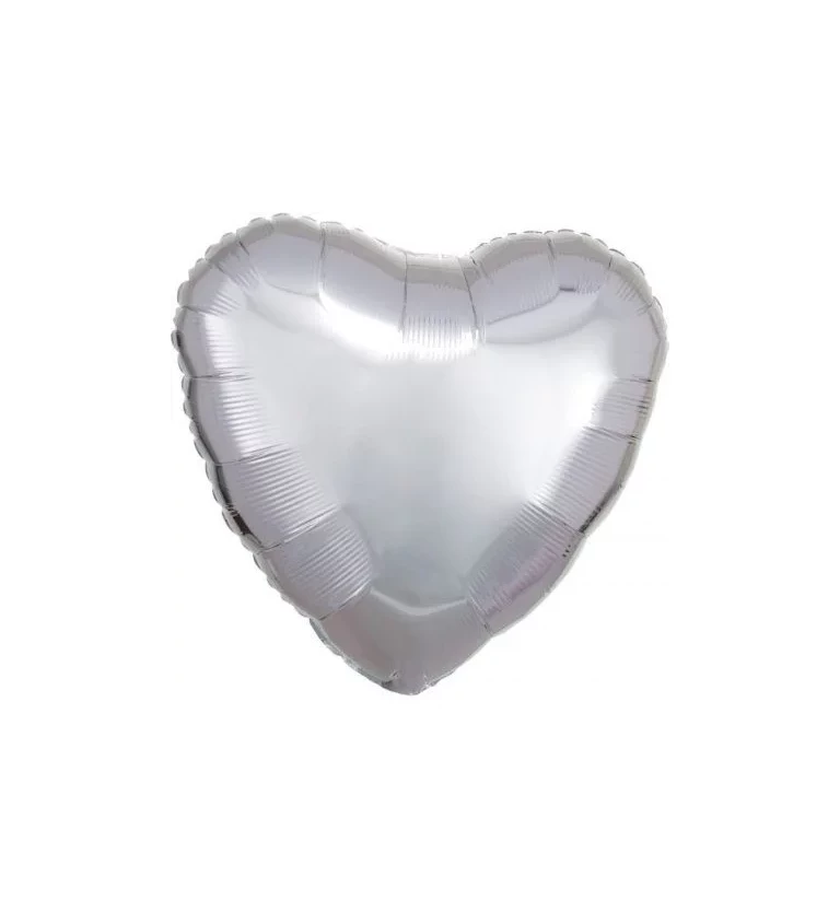 Stříbrný balónek srdce