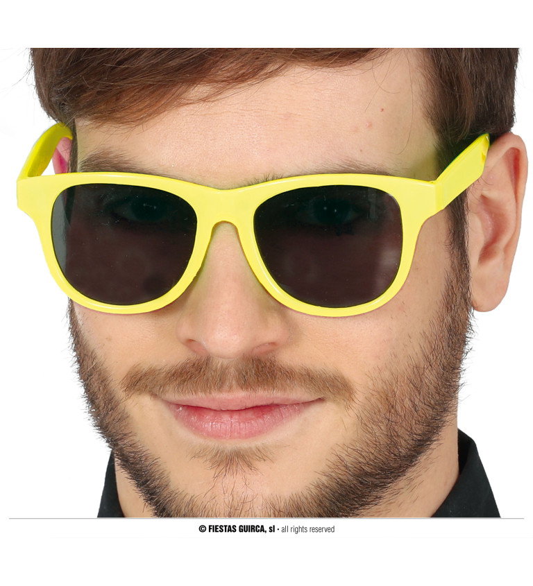 Brýle -  žlutě neonové