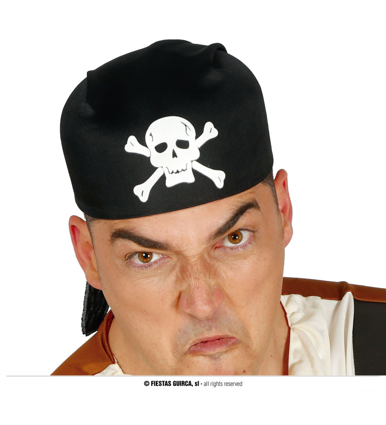 Černý látkový šátek pro piráty