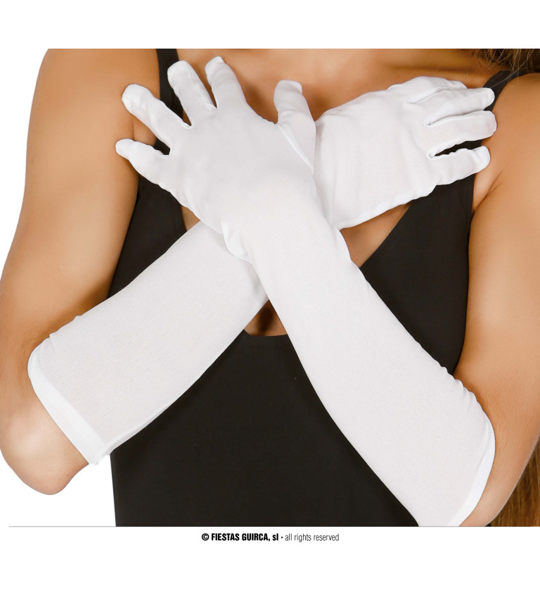 Bílé formální rukavice