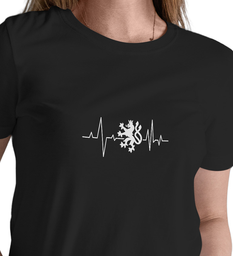 Dámské tričko černé Tep Český lev XS