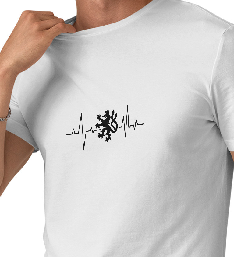 Pánské tričko bílé Tep Český lev S