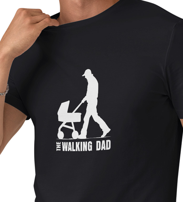 Pánské tričko černé The walking dad S