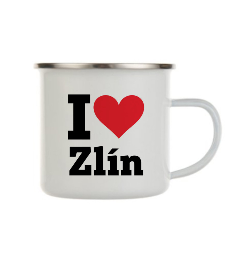 Plecháček bílý I love Zlín