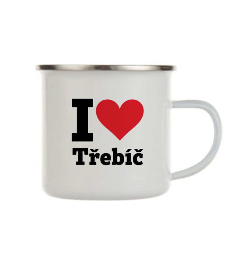 Plecháček bílý I love Třebíč