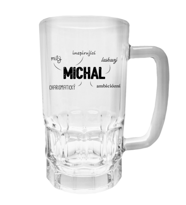 Půllitr s potiskem - Michal, 500 ml