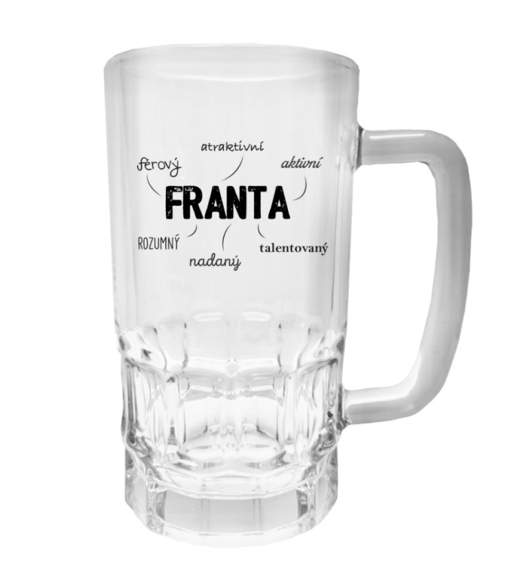 Půllitr s potiskem - Franta, 500 ml