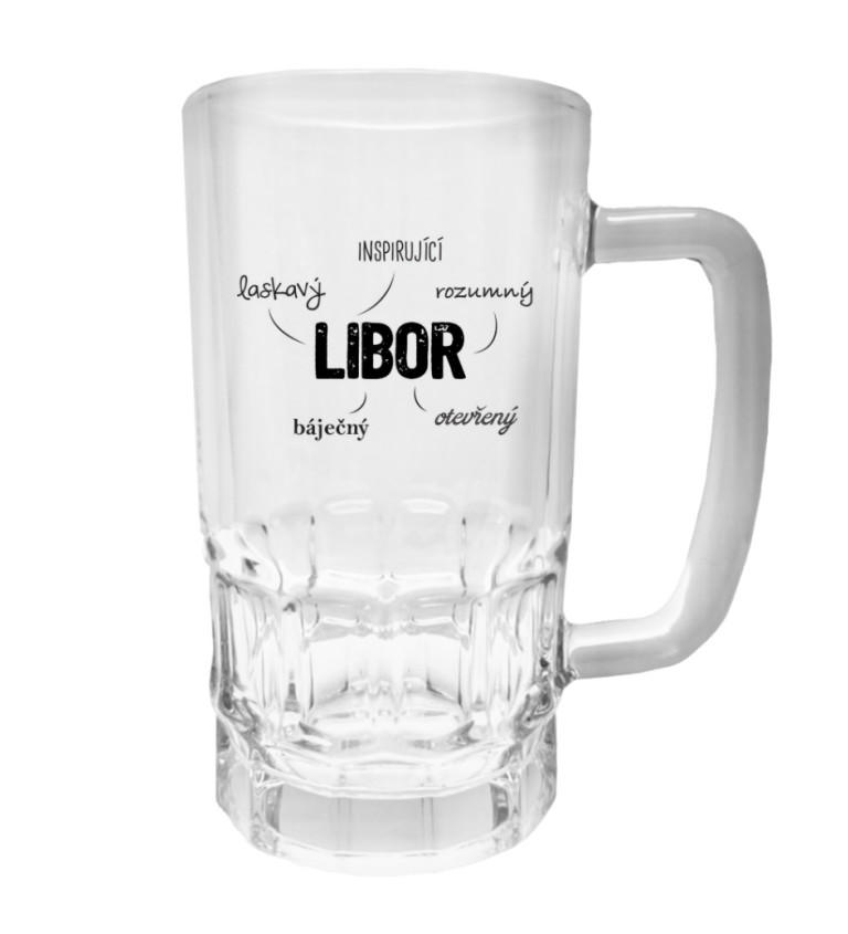 Půllitr s potiskem - Libor, 500 ml