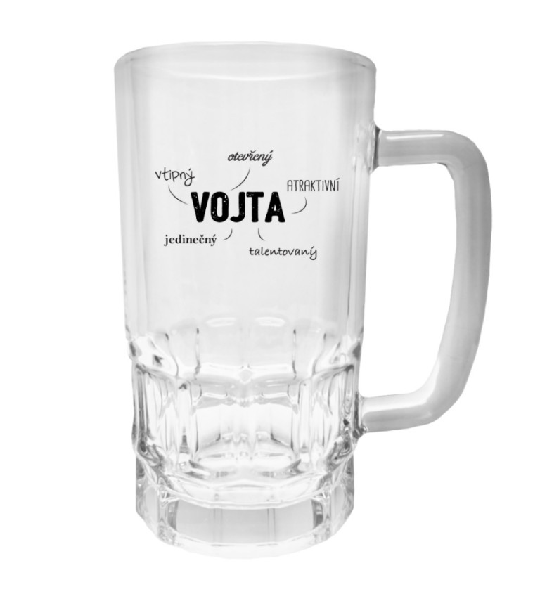 Půllitr s potiskem - Vojta, 500 ml