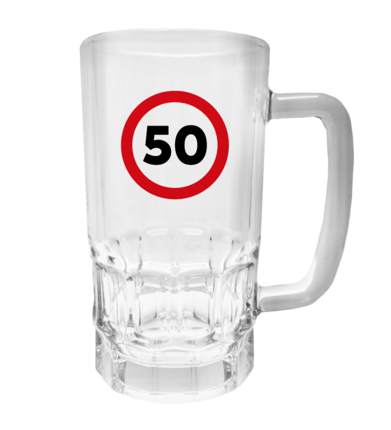 Půllitr s potiskem - 50, 500 ml