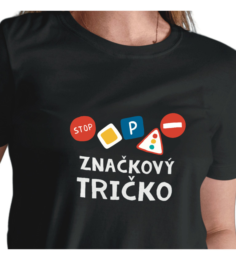 Dámské černé triko -  Značkový tričko