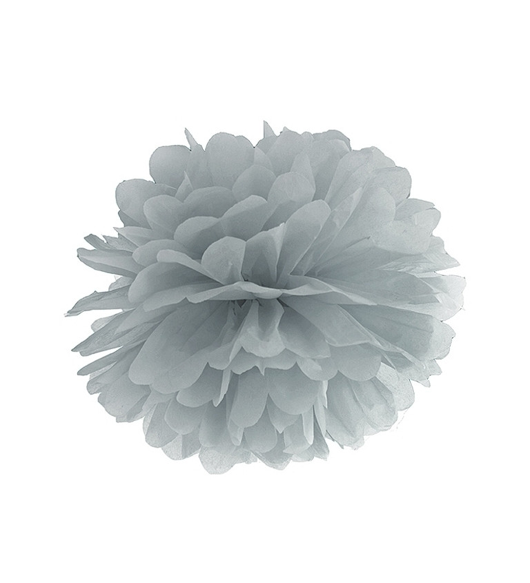 Hedvábná koule - šedá