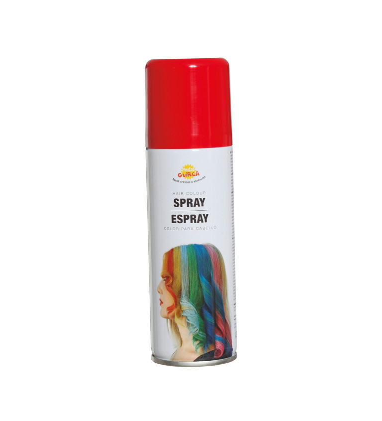 Červený sprej na vlasy