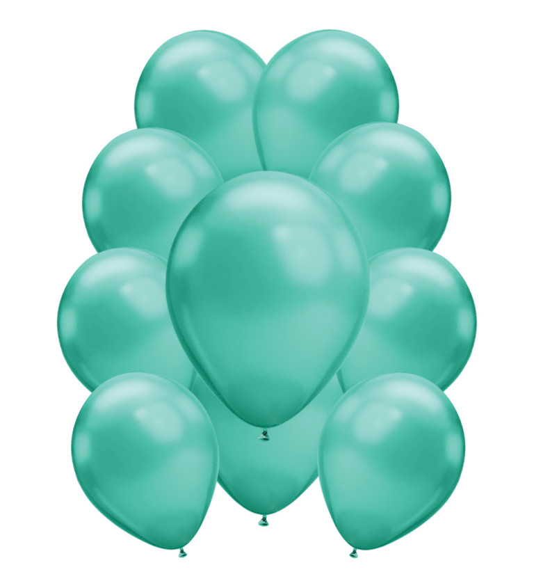 Chromové latexové balónky - Zelené