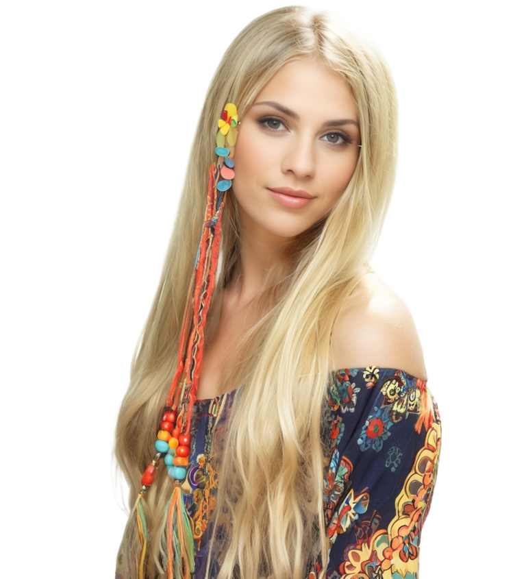 Dámská paruka – hippie 80s