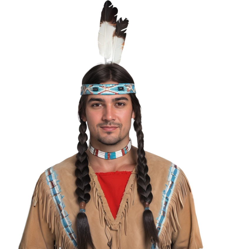 Pánská paruka – indiánský náčelník