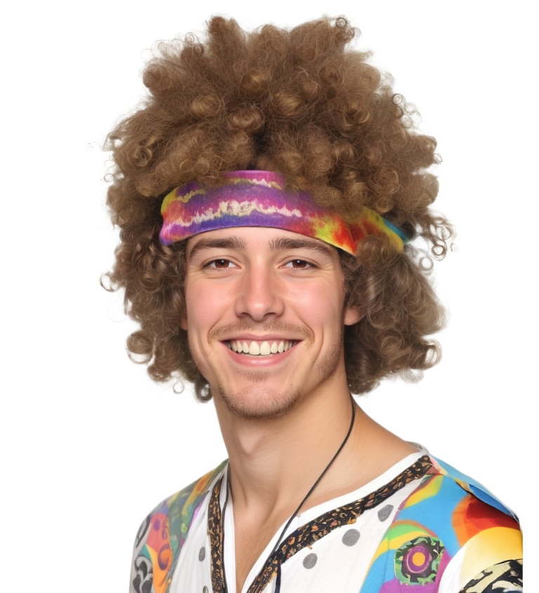 Pánská paruka – afro ve stylu hippie