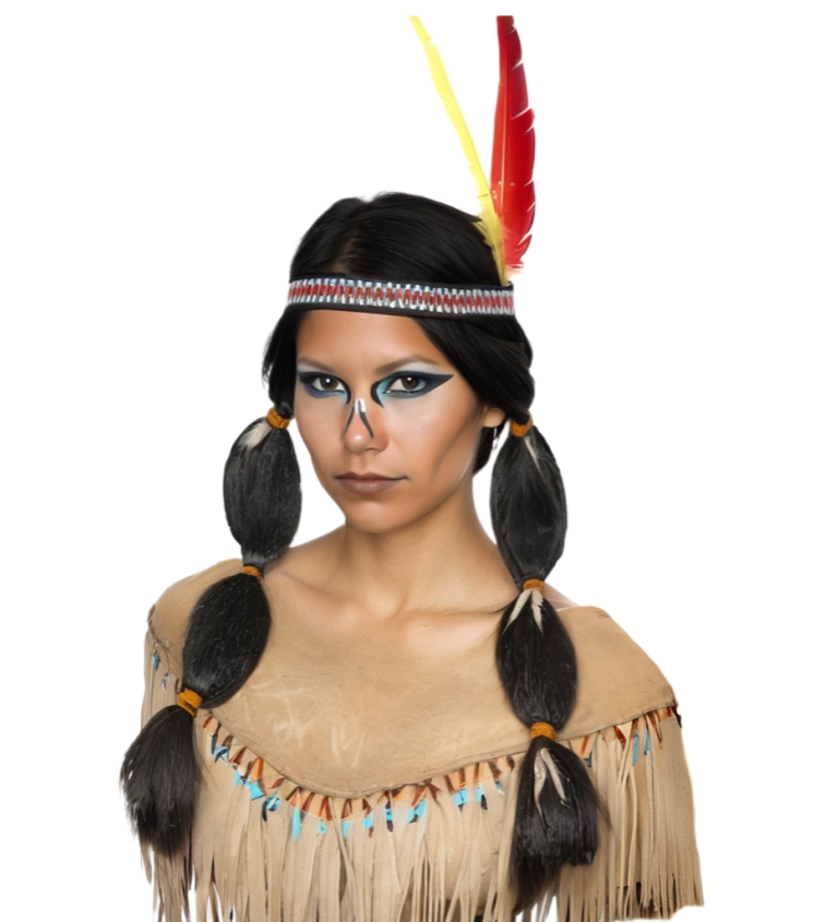 Dámská paruka – indiánský styl
