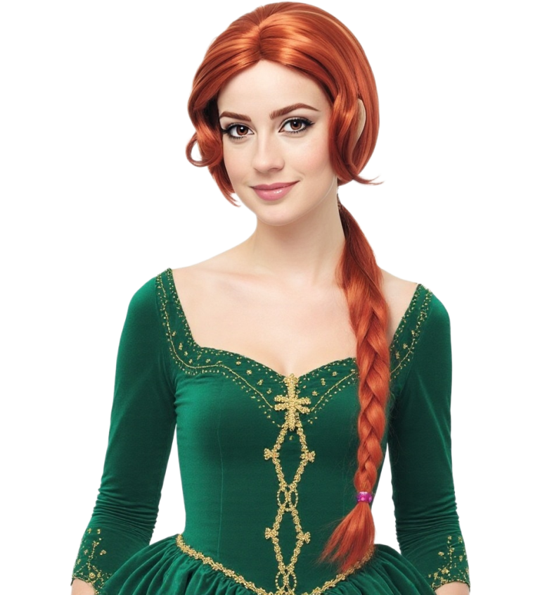 Dámská pohádková paruka – zelená princezna